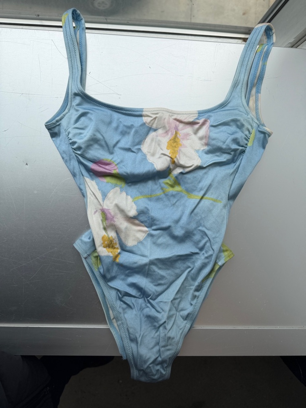 La Perla Light Blue Floral One-Piece Swimsuit size 42 IT - S